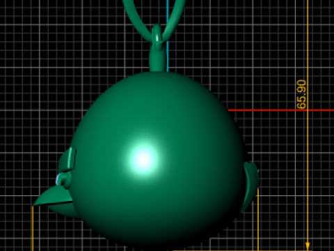 Karikatür Yüz Kolye 3D Yazdırılabilir Model 3D Baskı Modeli