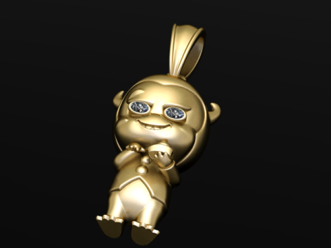 Devil Cartoon Pendant 3D Printable Model 3D Print Model