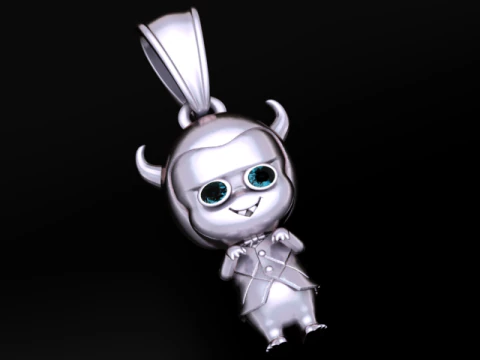 Devil Cartoon Pendant 3D Printable Model 3D Print Model
