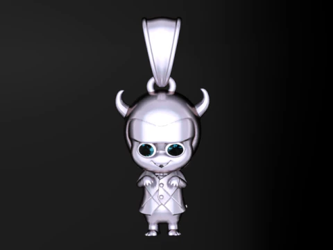 Devil Cartoon Pendant 3D Printable Model 3D Print Model
