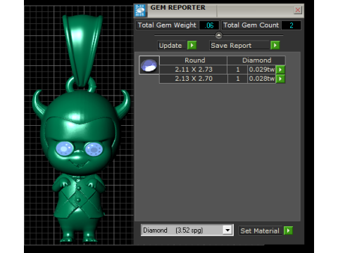 魔鬼卡通吊坠 3D 可打印模型 3D 打印模型