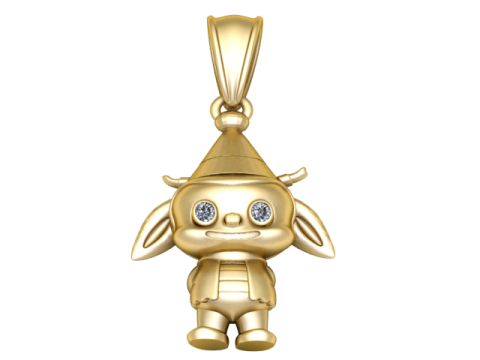 小牛吊坠 3D 打印模型 3D 打印模型