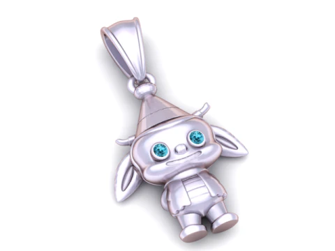 Baby Cow Pendant 3D Printable Model 3D Print Model