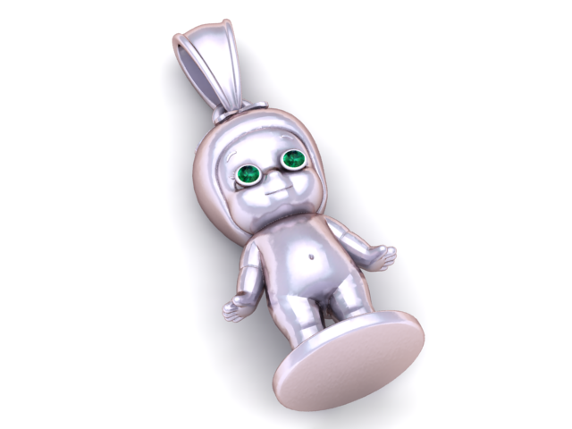 Кукла-подвеска-подвеска 3D модель для печати 3D Принт Модель .c4d .max .obj .3ds .fbx .stl .blend 