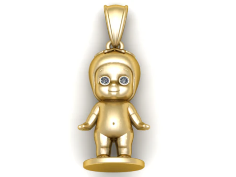 Doll Charm Pendant 3D Printable Model 3D Print Model