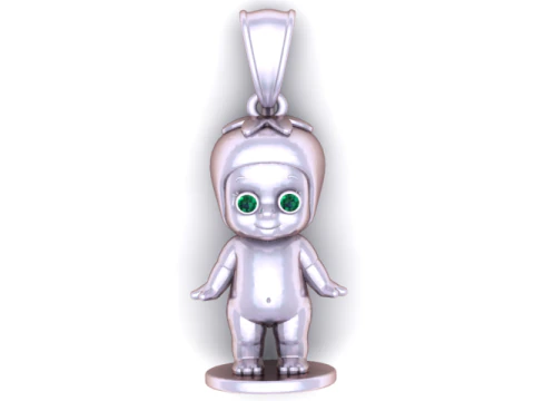 Doll Charm Pendant 3D Printable Model 3D Print Model