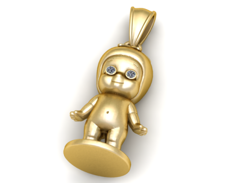 Кукла-подвеска-подвеска 3D модель для печати 3D Принт Модель