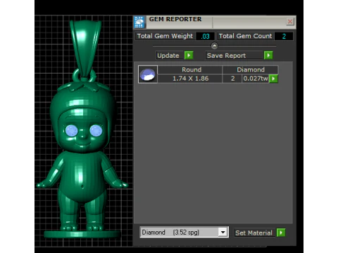 Doll Charm Pendant 3D Printable Model 3D Print Model
