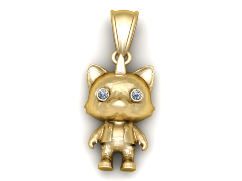 狼宝宝吊坠 3D 打印模型 3D 打印模型