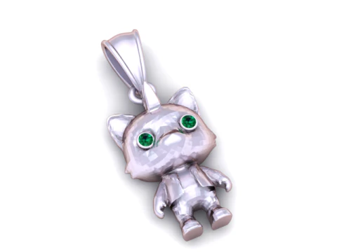 Wolf Baby Pendant 3D Printable Model 3D Print Model