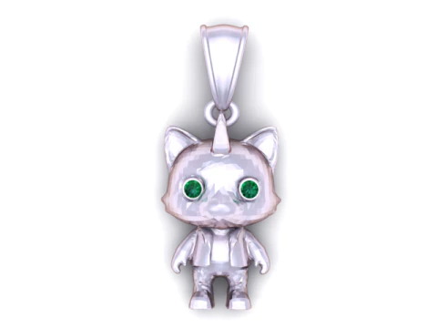 Wolf Baby Pendant 3D Printable Model 3D Print Model