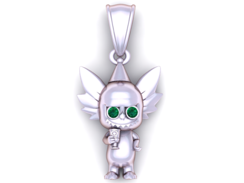 Pendentif créature ailée mignonne modèle imprimable en 3D Modèles 3D en vedette