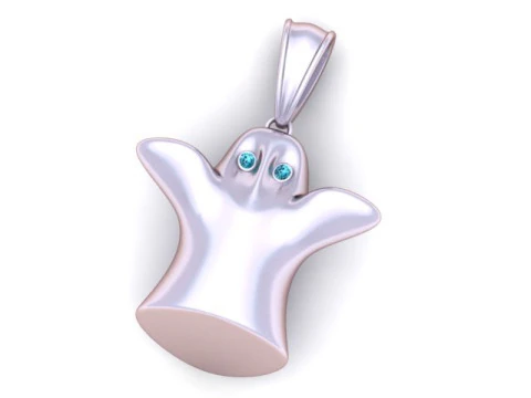 Cute Ghost Pendant 3D Printable Model 3D Print Model