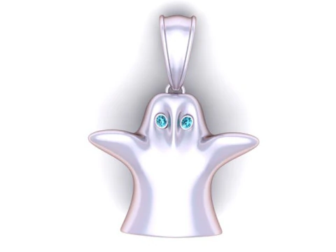Cute Ghost Pendant 3D Printable Model 3D Print Model