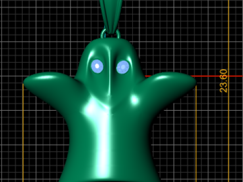 귀여운 유령 펜던트 3D 인쇄 가능한 모델 3D 프린트 모델