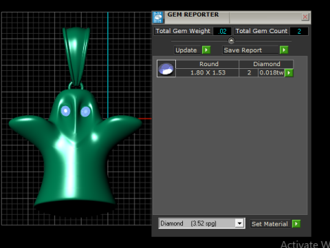 귀여운 유령 펜던트 3D 인쇄 가능한 모델 3D 프린트 모델