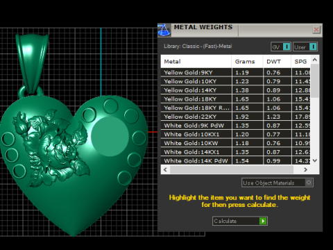 心形玫瑰吊坠 3D 打印模型 3D 打印模型