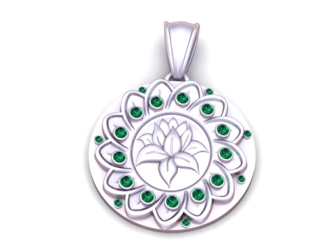 Golden Lotus Blossom Pendant 3D Printable Model 3D Print Model
