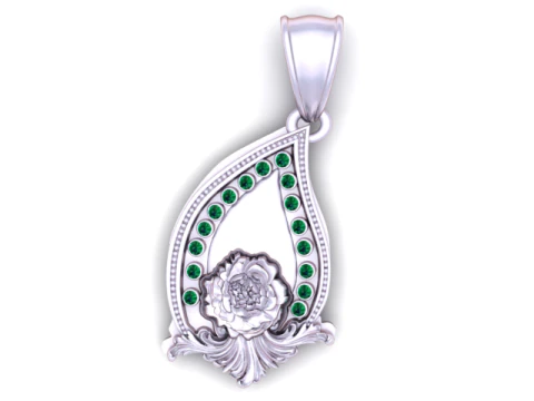 Golden Floral Leaf Pendant 3D Printable Model 3D Print Model
