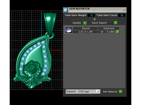 Golden Floral Leaf Pendant 3D Printable Model 3D Print Model