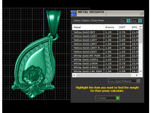 Golden Floral Leaf Pendant 3D Printable Model 3D Print Model