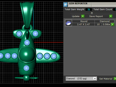 Cartoon Airplane Pendant 3D Printable Model 3D Print Model