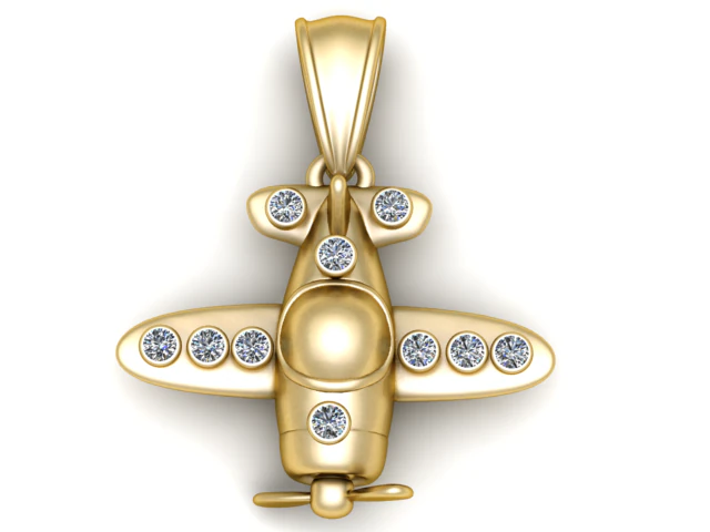 Cartoon Airplane Pendant 3D Printable Model 3D Print Model .c4d .max .obj .3ds .fbx .stl .blend 