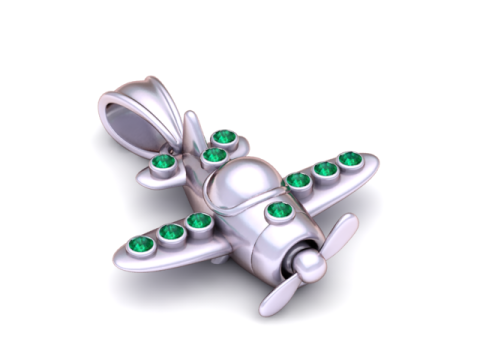 Подвеска в виде мультяшного самолета 3D модель для печати 3D Принт Модель