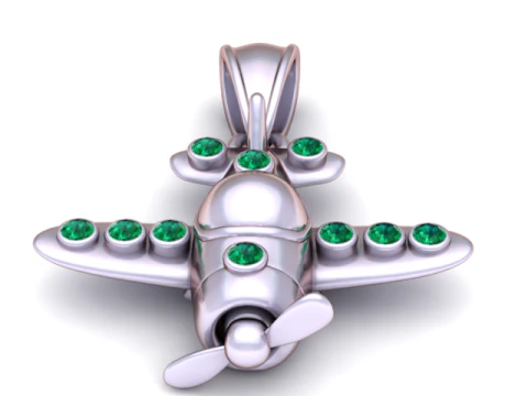 Cartoon Airplane Pendant 3D Printable Model 3D Print Model