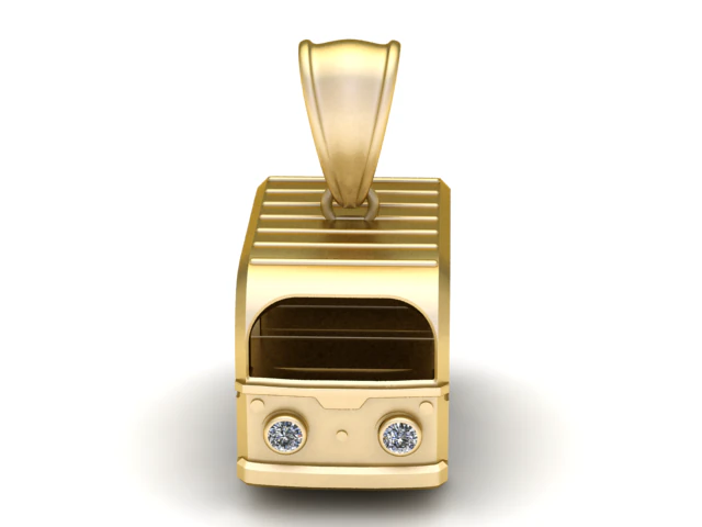 Cartoon Bus Pendant 3D Printable Model 3D Print Model .c4d .max .obj .3ds .fbx .stl .blend 