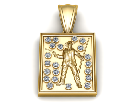 ファイトマン ペンダント 3D 印刷可能モデル 3Dプリントモデル