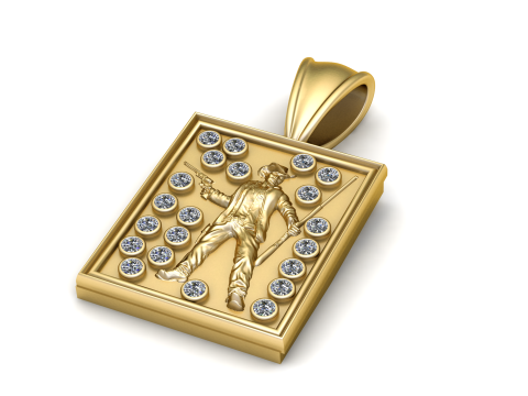 Colgante Fight Man Modelo imprimible en 3D Modelo de impresión 3D