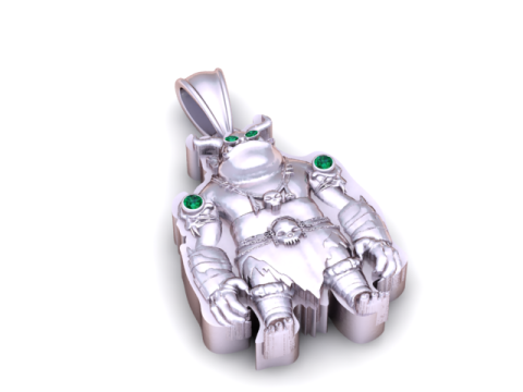 गोल्डन डेविल पेंडेंट 3डी प्रिंट करने योग्य मॉडल 3D प्रिंट मॉडल