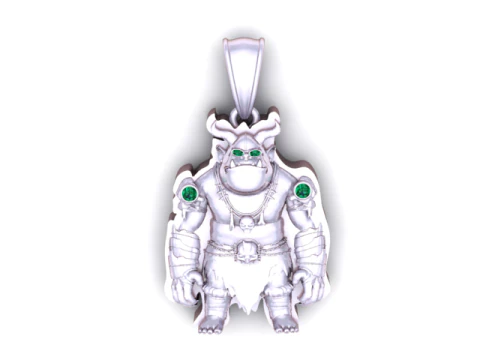 Golden Devil Pendant 3D Printable Model 3D Print Model