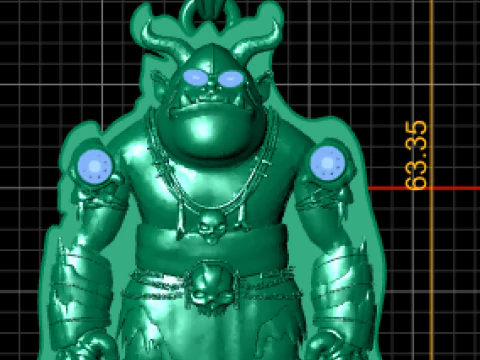 Golden Devil Pendant 3D Printable Model 3D Print Model
