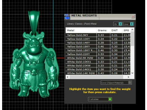 Golden Devil Pendant 3D Printable Model 3D Print Model