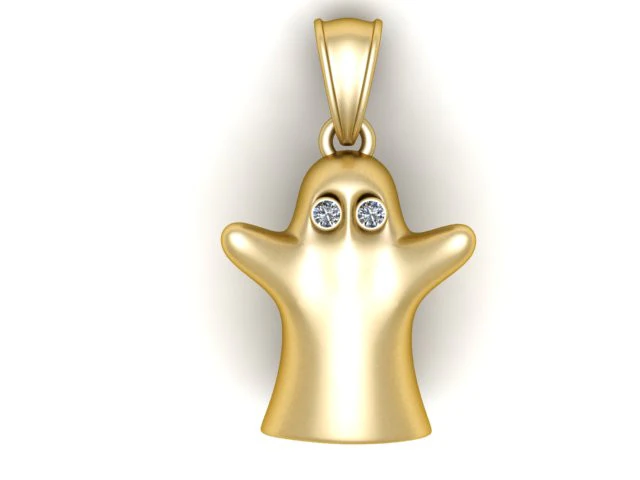 Big Eye Ghost Pendant 3D Printable Model 3D Print Model .c4d .max .obj .3ds .fbx .stl .blend 