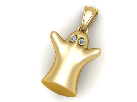 Big Eye Ghost Pendant 3D Printable Model 3D Print Model