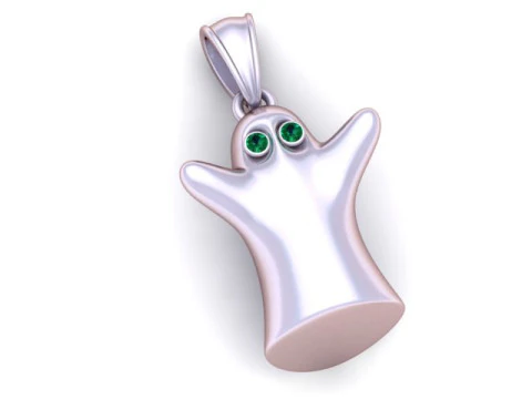 Big Eye Ghost Pendant 3D Printable Model 3D Print Model