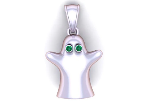 Big Eye Ghost Pendant 3D Printable Model 3D Print Model