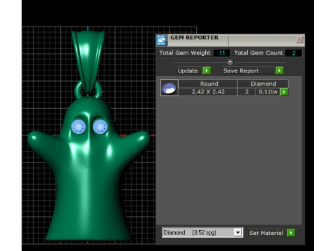 Big Eye Ghost Pendant 3D Printable Model 3D Print Model