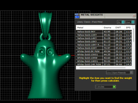 Big Eye Ghost Pendant 3D Printable Model 3D Print Model