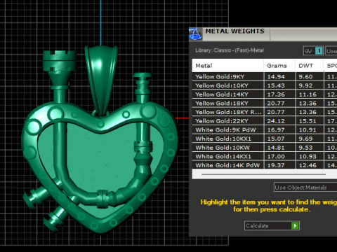 Mechanical Heart Pendant 3D Printable Model 3D Print Model