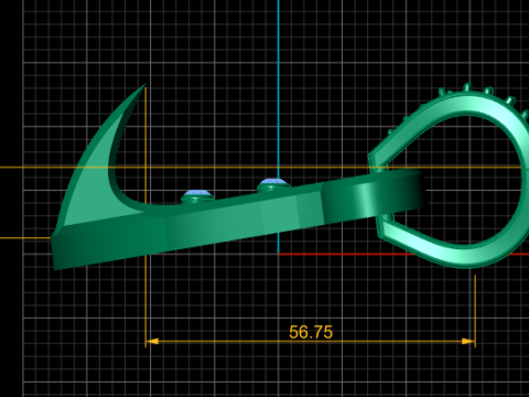 Золотой кулон с якорем 3D модель для печати 3D Принт Модель