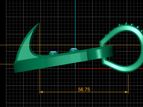 Gold Anchor Pendant 3D Printable Model 3D Print Model