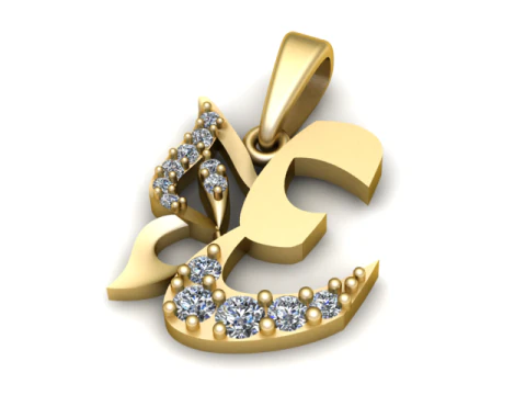Modern Arabic Calligraphy Pendant 3D Printable Model 3D Print Model