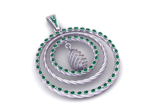 螺旋和谐吊坠 3D 打印模型 3D 打印模型