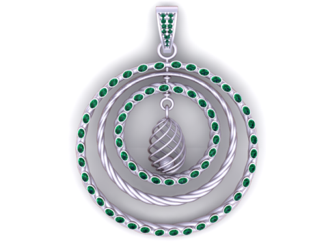 螺旋和谐吊坠 3D 打印模型 3D 打印模型