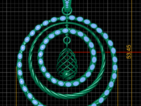 螺旋和谐吊坠 3D 打印模型 3D 打印模型