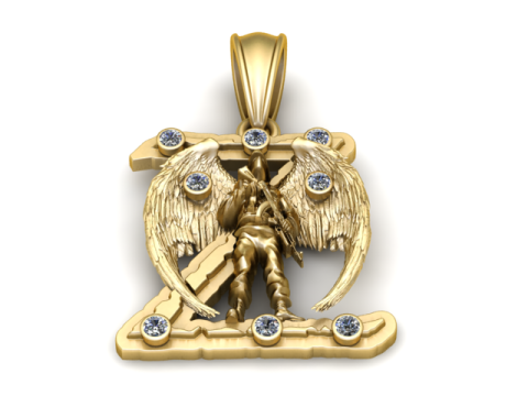 Подвеска «Человек-ангел» 3D модель для печати 3D Принт Модель